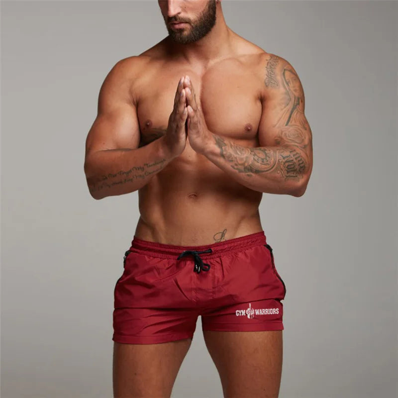 Summer Running Shorts Mens Training Marathon Quick Dry Fitness Gym Bodybuilding Sport Shorts with Pocket Jogger Dryfit Shorts