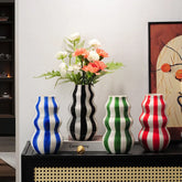 Tidal Vibes modern-niche-minimalist-striped-vases-flower-arrangements