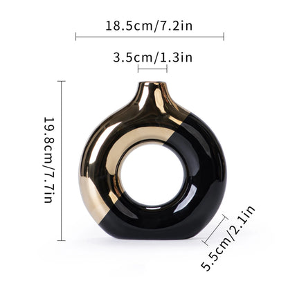 Tidal Vibes Ceramic Flower Vases For Living Room Luxury