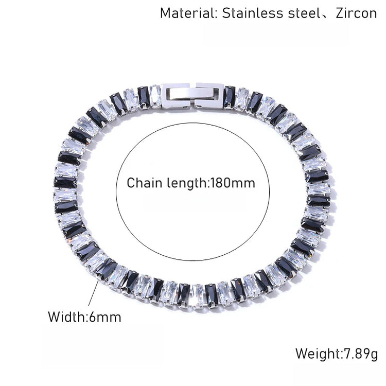 Tidal Vibes Tennis Necklace Set Women Girls Zircon
