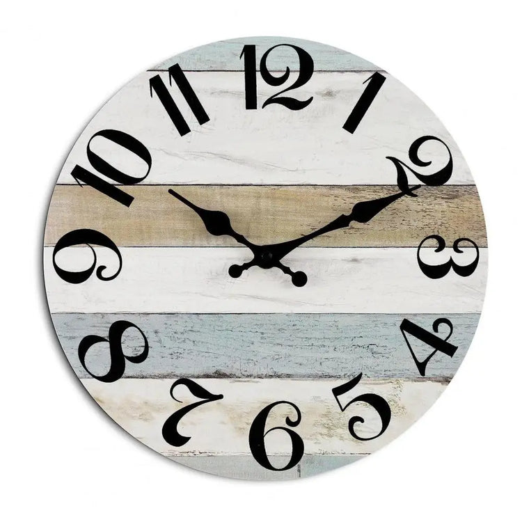 Tidal Vibes wooden-wall-clock-number-wall-clock-vintage-rustic-wood-wall-clock