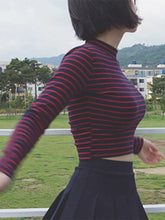 Tidal Vibes crop-tops-women-chic-all-match-classic-stripe-slim-short-bustier-crop-