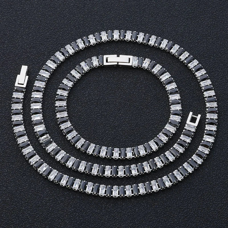 Tidal Vibes Tennis Necklace Set Women Girls Zircon