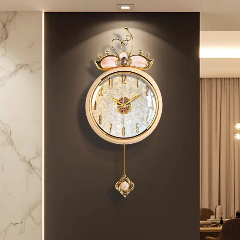 Tidal Vibes nordic-round-wall-clocks-modern-luxury-living-room