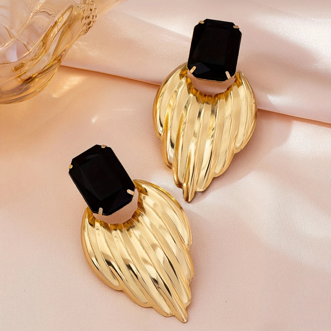 Tidal Vibes Arabic Metal-Style Earrings Women