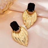 Tidal Vibes Arabic Metal-Style Earrings Women