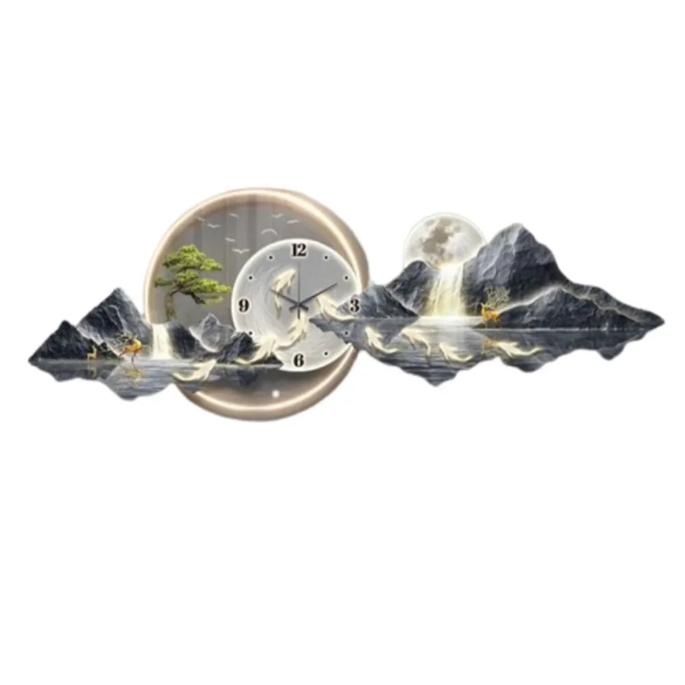 Tidal Vibes nordic-wall-clock-in-the-living-room-led-wall-corner-clock