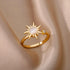 Tidal Vibes Gold Heart Stainless Steel Ring Women