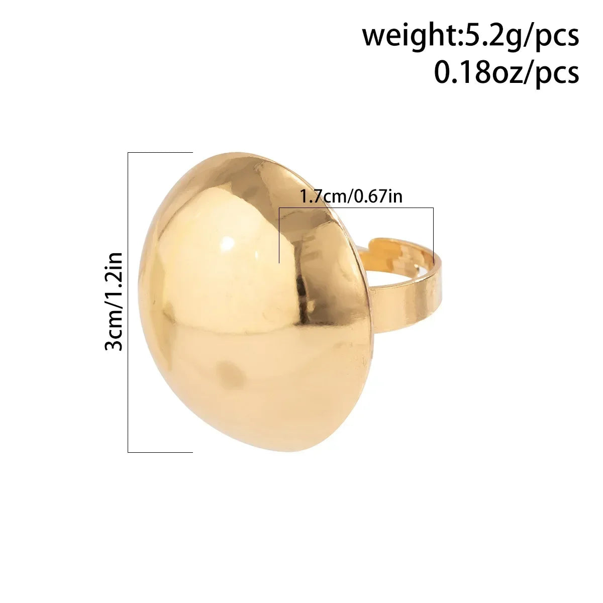 Tidal Vibes irregular-chunky-big-geometric-gold-silver-color-rings-for-women-