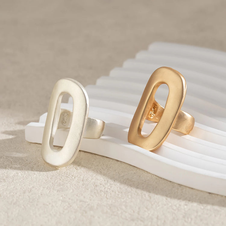 Tidal Vibes exaggerated-big-hollow-out-geometric-oval-rings-