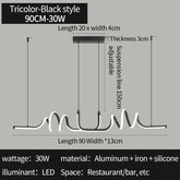 Tidal Vibes pendant-light-black-led-chandelier-modern-minimalist-dinin