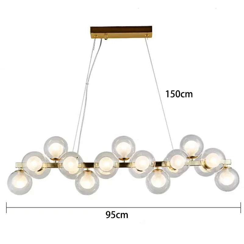 Tidal Vibes Modern Glass LED Pendant Light Indoor