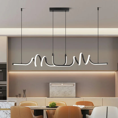 Tidal Vibes pendant-light-black-led-chandelier-modern-minimalist-dinin