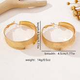 Tidal Vibes Simple Brushed Finish Earrings Women
