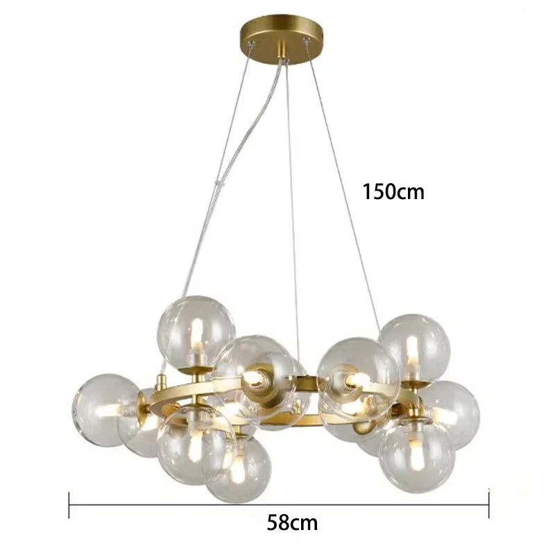 Tidal Vibes Modern Glass LED Pendant Light Indoor