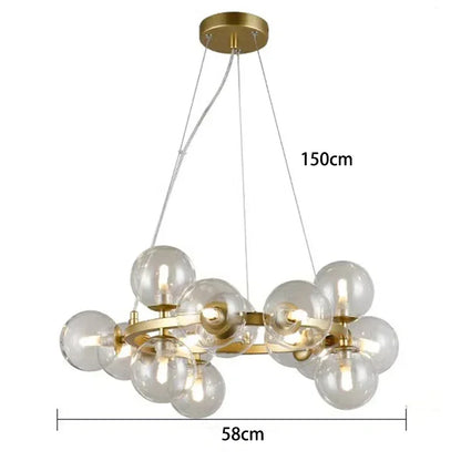 Tidal Vibes Modern Glass LED Pendant Light Indoor