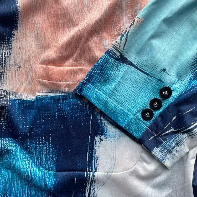 Tidal Vibes colorful-paisley-handsome-suit-classic-floral-one-buttons