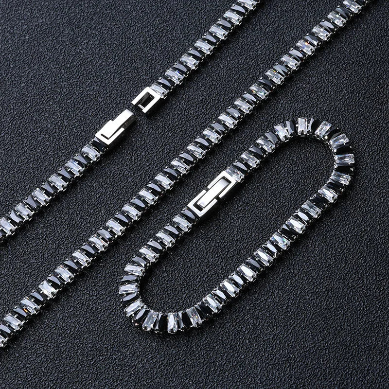 Tidal Vibes Tennis Necklace Set Women Girls Zircon