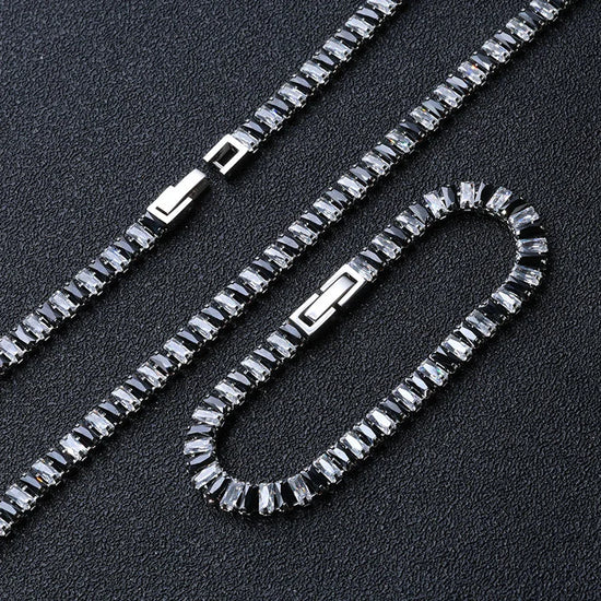 Tidal Vibes Tennis Necklace Set Women Girls Zircon