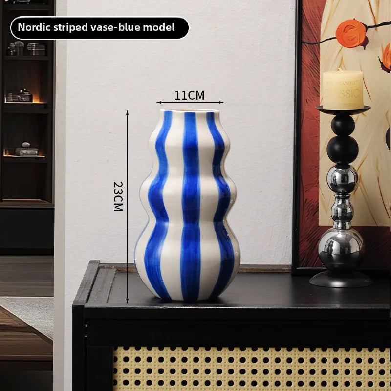 Tidal Vibes modern-niche-minimalist-striped-vases-flower-arrangements