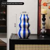 Tidal Vibes modern-niche-minimalist-striped-vases-flower-arrangements