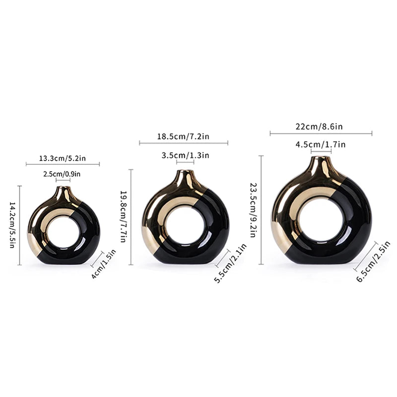 Tidal Vibes Ceramic Flower Vases For Living Room Luxury