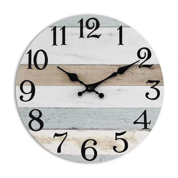 Tidal Vibes wooden-wall-clock-number-wall-clock-vintage-rustic-wood-wall-clock