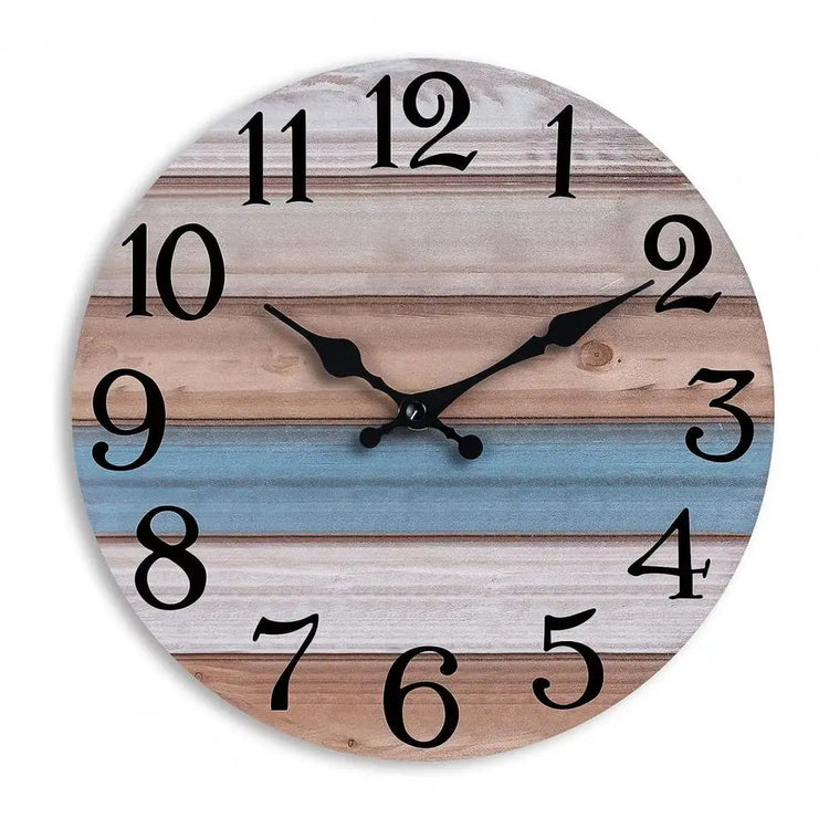 Tidal Vibes wooden-wall-clock-number-wall-clock-vintage-rustic-wood-wall-clock