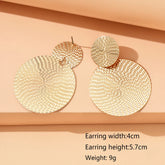 Tidal Vibes Bohemian Geometric Round Earrings Women