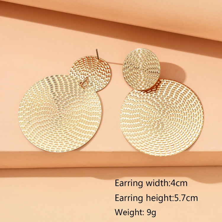 Tidal Vibes Bohemian Geometric Round Earrings Women