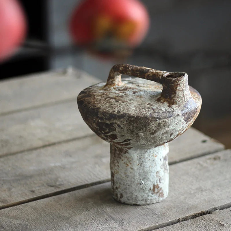 Tidal Vibes ceramic-vase-retro-nostalgic-rough-clay-pottery-vases-vintage-handmade-style