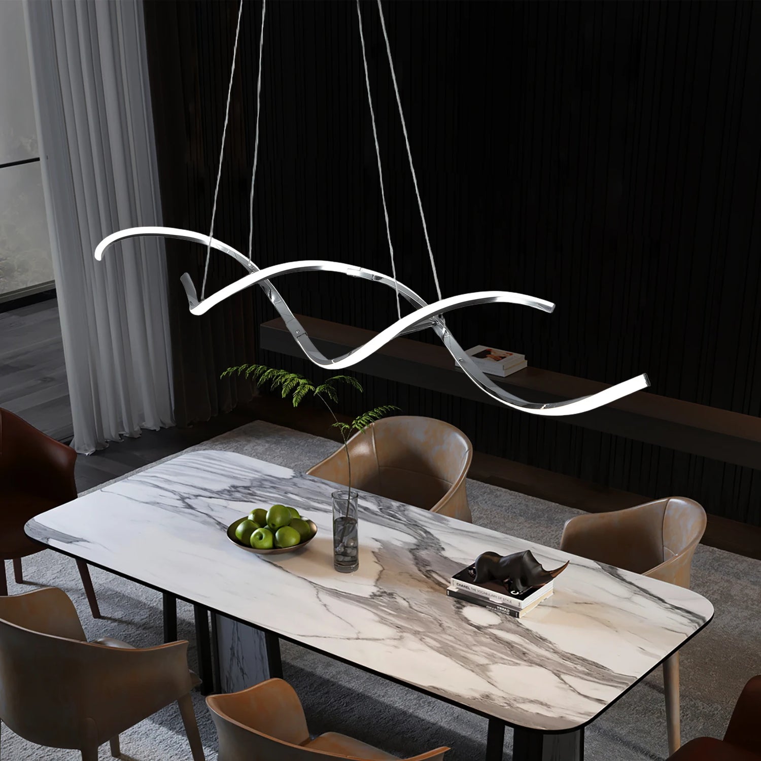 Tidal Vibes pendant-lights-modern-simple-dining-room-lights-for-kitchen-long