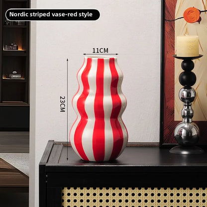 Tidal Vibes modern-niche-minimalist-striped-vases-flower-arrangements