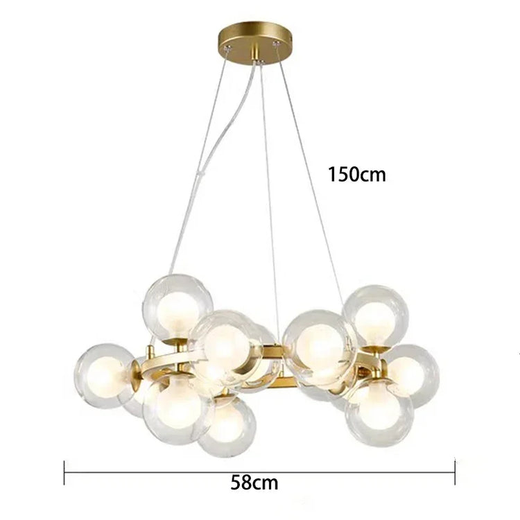 Tidal Vibes Modern Glass LED Pendant Light Indoor