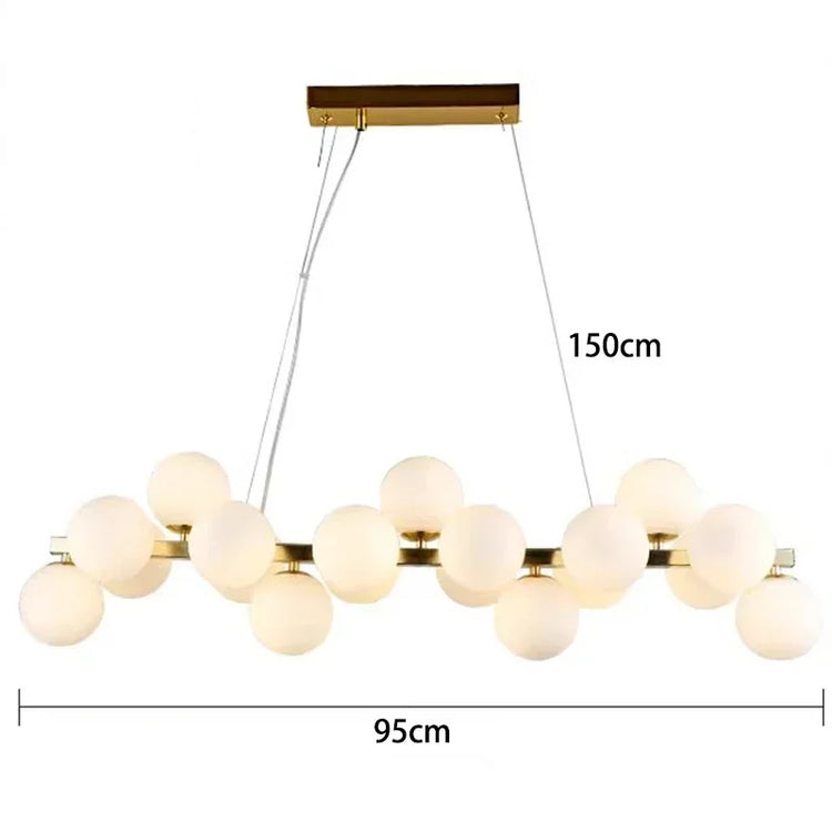 Tidal Vibes Modern Glass LED Pendant Light Indoor