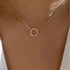 Tidal Vibes Gold Circle Stud Earrings Crystal Women