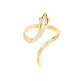 Tidal Vibes Gold Heart Stainless Steel Ring Women
