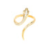 Tidal Vibes Gold Heart Stainless Steel Ring Women