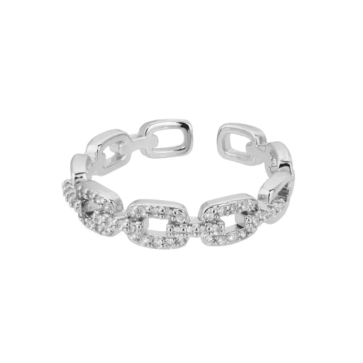 Tidal Vibes Gold Heart Stainless Steel Ring Women