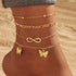 Tidal Vibes 18K Gold Plated Anklet Bracelet Women