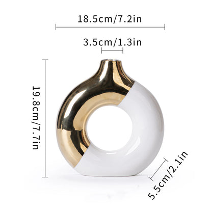 Tidal Vibes Ceramic Flower Vases For Living Room Luxury