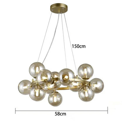 Tidal Vibes Modern Glass LED Pendant Light Indoor
