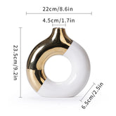 Tidal Vibes Ceramic Flower Vases For Living Room Luxury