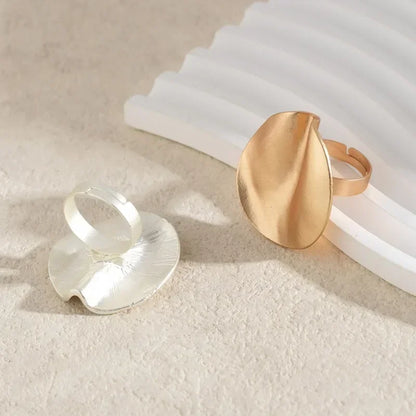 Tidal Vibes irregular-chunky-big-geometric-gold-silver-color-rings-for-women-
