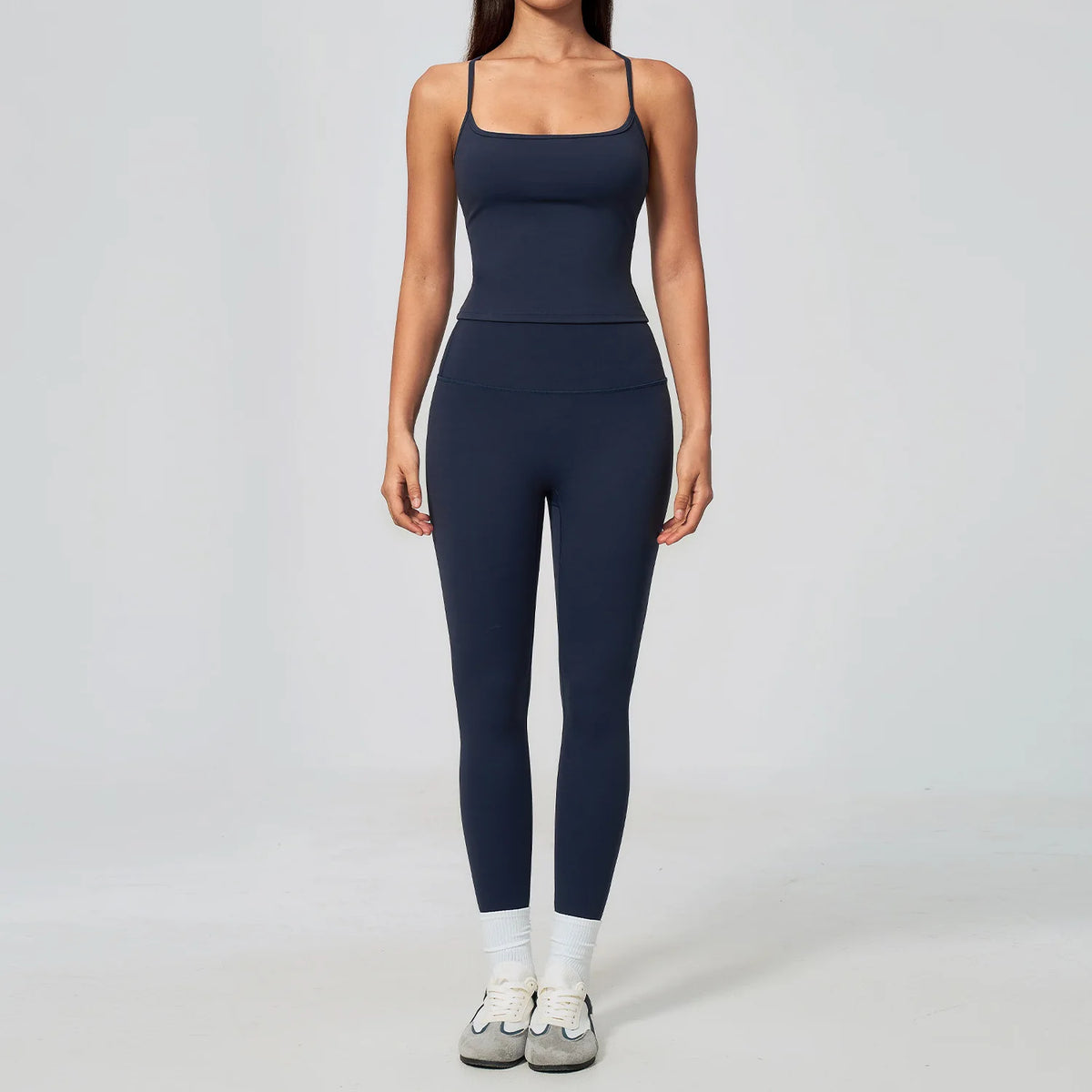 Yoga Set 2 Piece Women Sportswear Suit Outfit Fitness Tank Top Leggings Set Running Workout Tracksuit Gym Clothing Athletic Wear