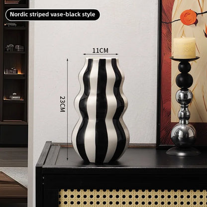 Tidal Vibes modern-niche-minimalist-striped-vases-flower-arrangements