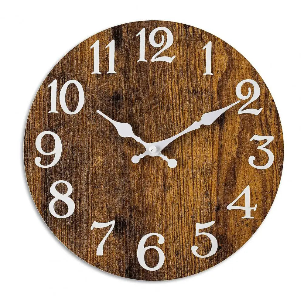 Tidal Vibes wooden-wall-clock-number-wall-clock-vintage-rustic-wood-wall-clock