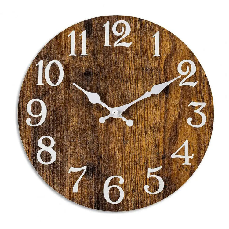 Tidal Vibes wooden-wall-clock-number-wall-clock-vintage-rustic-wood-wall-clock