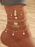 Tidal Vibes 18K Gold Plated Anklet Bracelet Women