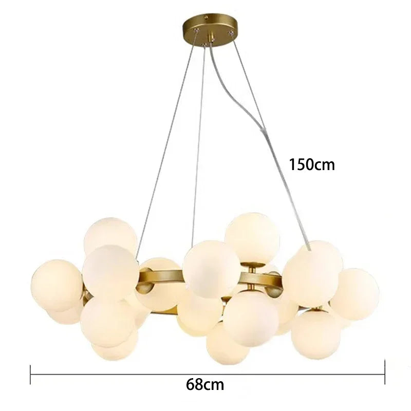 Tidal Vibes Modern Glass LED Pendant Light Indoor